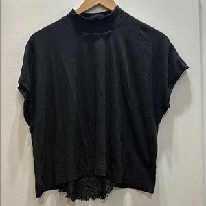 Raquel Allegra mocked turtleneck top